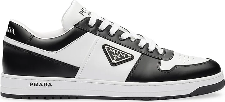 Men's Downtown Leather Sneakers - White Black - Size 6