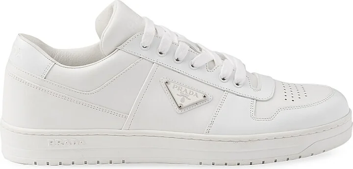 Men's Downtown Leather Sneakers - White - Size 12.5