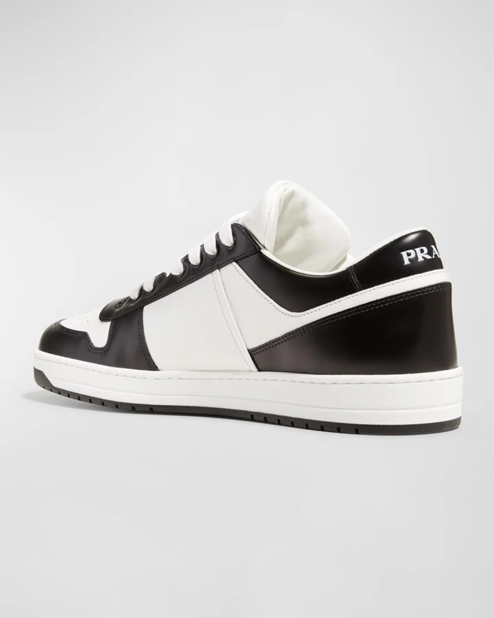 Men's Downtown Logo Leather Low-Top Sneakers - Image 10