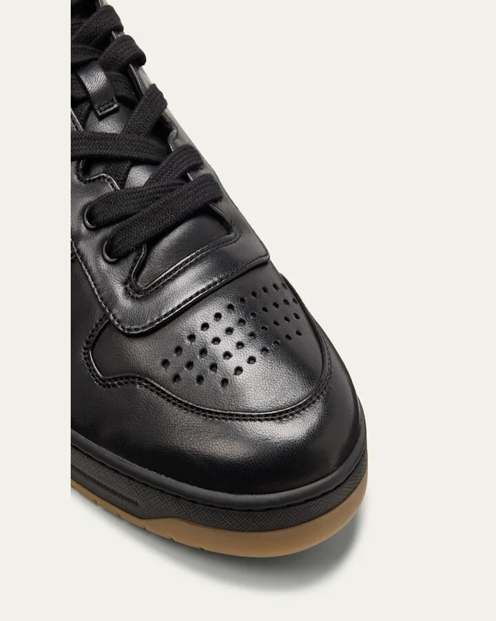 Men's Downtown Napa Leather Low-Top Sneakers - Image 4