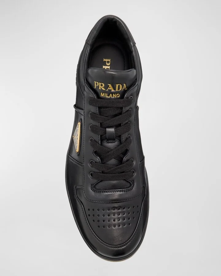 Men's Downtown Napa Leather Low-Top Sneakers - Image 2
