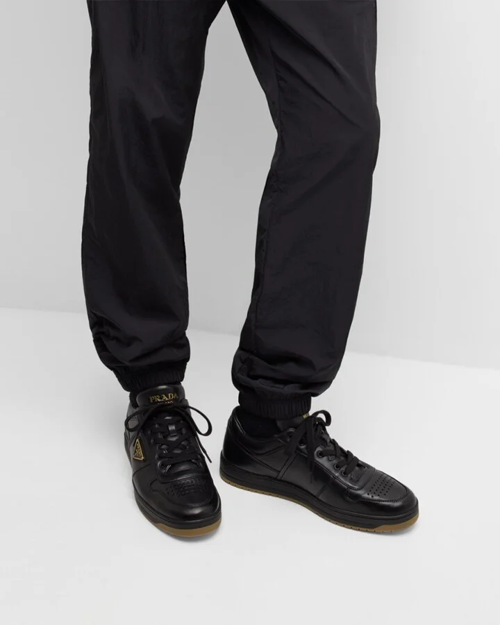 Men's Downtown Napa Leather Low-Top Sneakers - Image 4