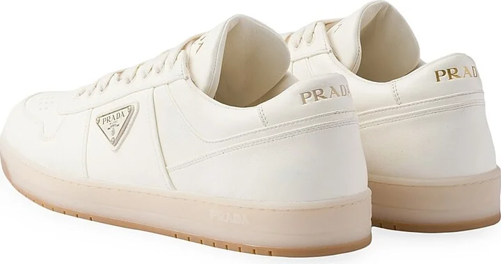 Men's Downtown Nappa Leather Sneakers - Beige Khaki - Size 6 - Image 3