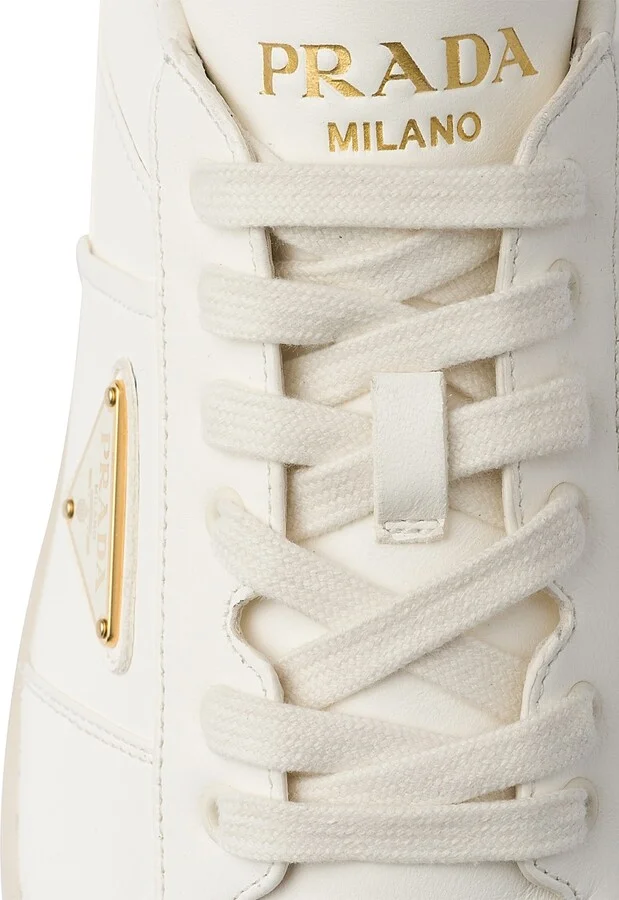 Men's Downtown Nappa Leather Sneakers - Beige Khaki - Size 6 - Image 4