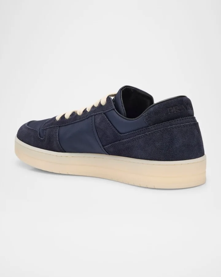 Men's Downtown Nylon and Suede Low-Top Sneakers - Image 2