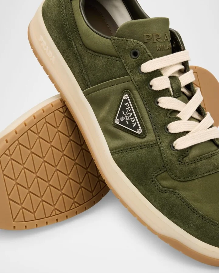 Men's Downtown Nylon and Suede Low-Top Sneakers - Image 8
