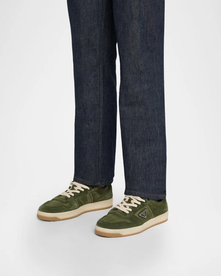 Men's Downtown Nylon and Suede Low-Top Sneakers - Image 11