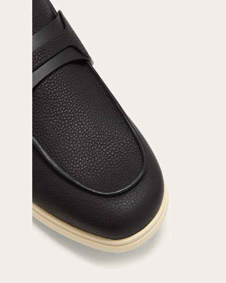 Men's Drame Leather Gancio Penny Loafers - Image 2