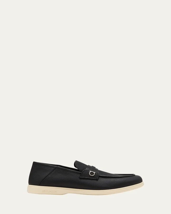 Men's Drame Leather Gancio Penny Loafers