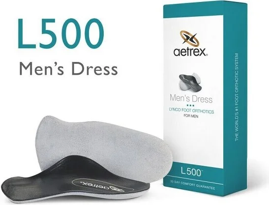 Men's Dress Orthotics - 3/4 Insole for Dress Shoes