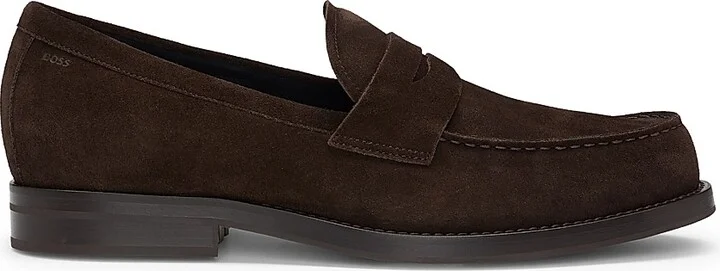 Men's Dressletic Penny Loafers in Suede - Brown - Size 7