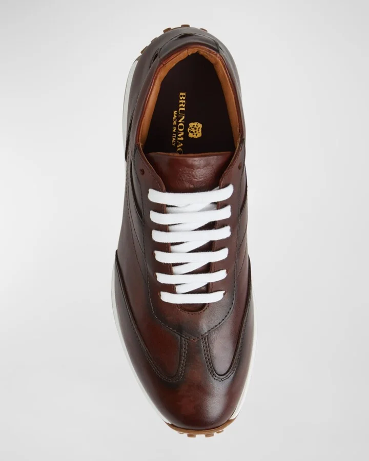 Men's Duccio Leather Running Sneakers - Image 2