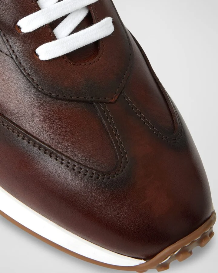 Men's Duccio Leather Running Sneakers - Image 4