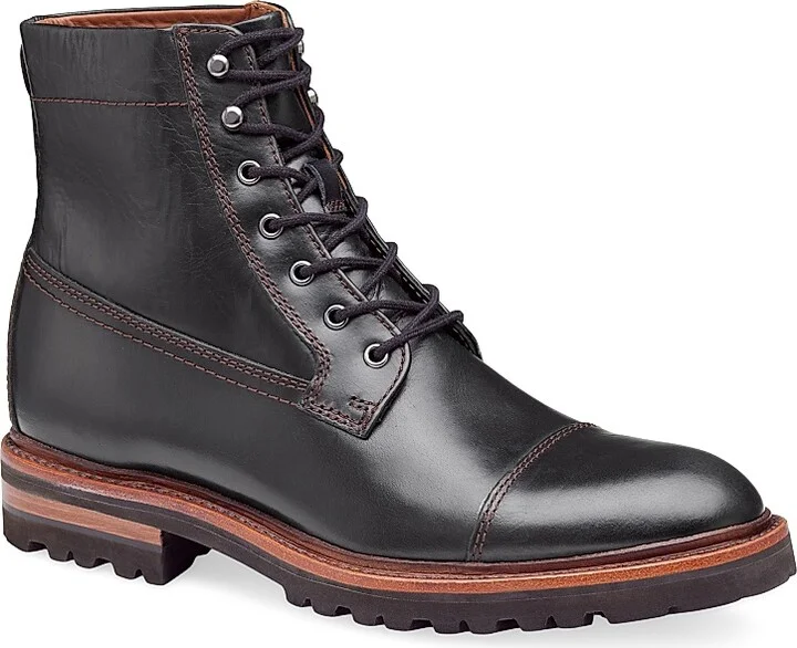 Men's Dudley Lace-Up Leather Boots - Black - Size 10 - Image 2