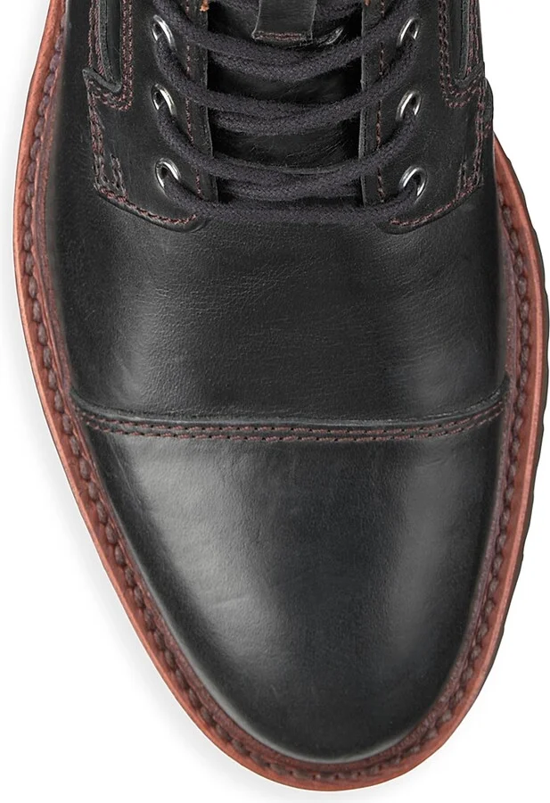 Men's Dudley Lace-Up Leather Boots - Black - Size 10 - Image 4