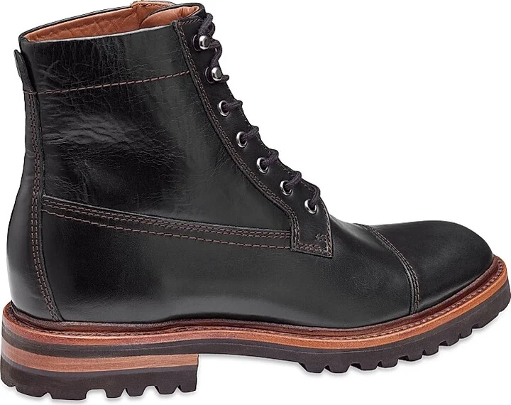 Men's Dudley Lace-Up Leather Boots - Black - Size 10 - Image 6