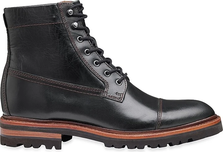 Men's Dudley Lace-Up Leather Boots - Black - Size 10