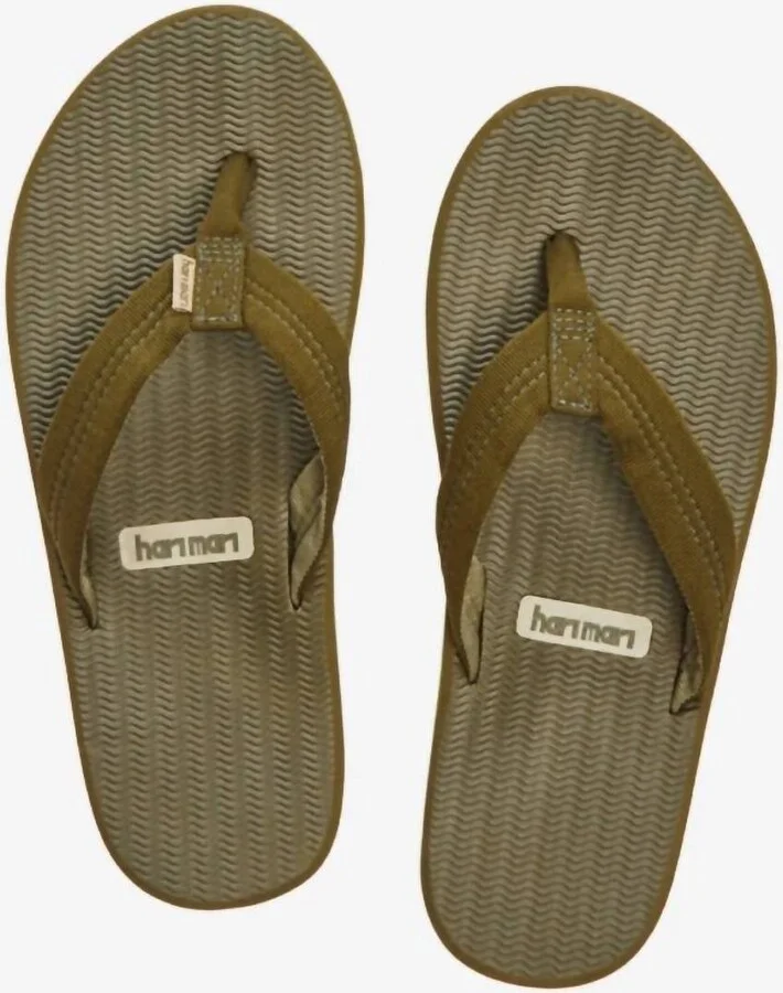 Men'S Dunes Flip Flops In Forest