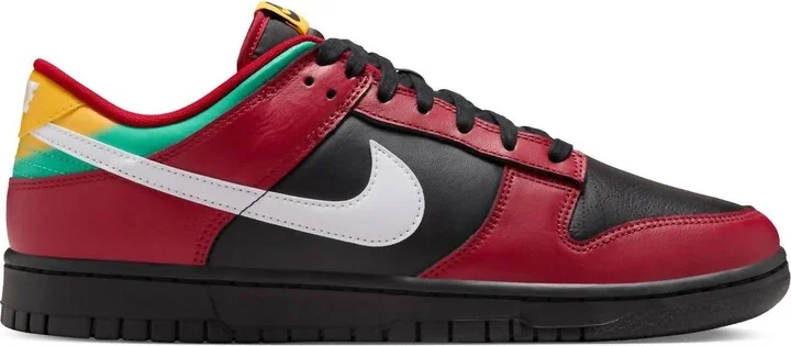 Men's Dunk Low Retro Ltd Tattoo Sneakers In Black/white-Gym Red-University Gold