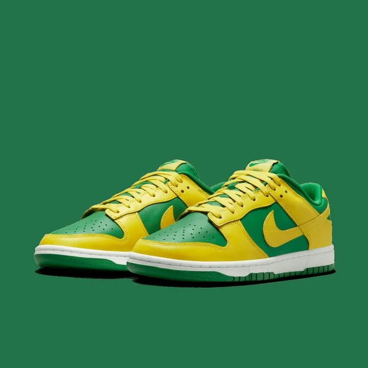 Men's Dunk Low Retro Reverse Brazil In Apple Green/yellow Strike
