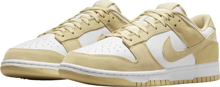 Men's Dunk Low Retro Sneaker In White/white/team Gold