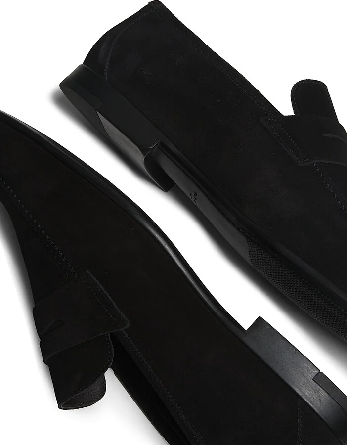 Men's Dunmore Suede Penny Loafers - Softynero - Size 7.5 - Image 5