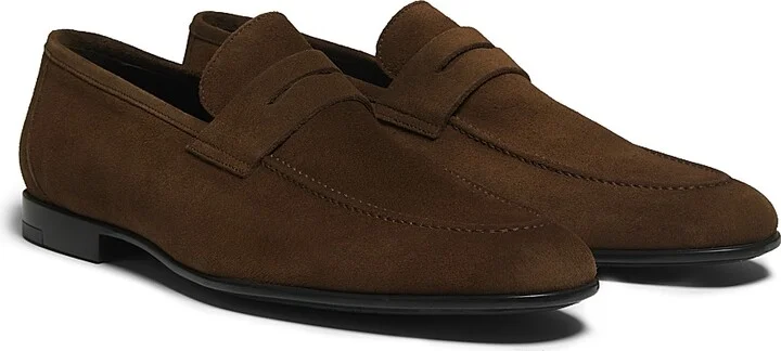 Men's Dunmore Suede Penny Loafers - Softynero - Size 7.5 - Image 7