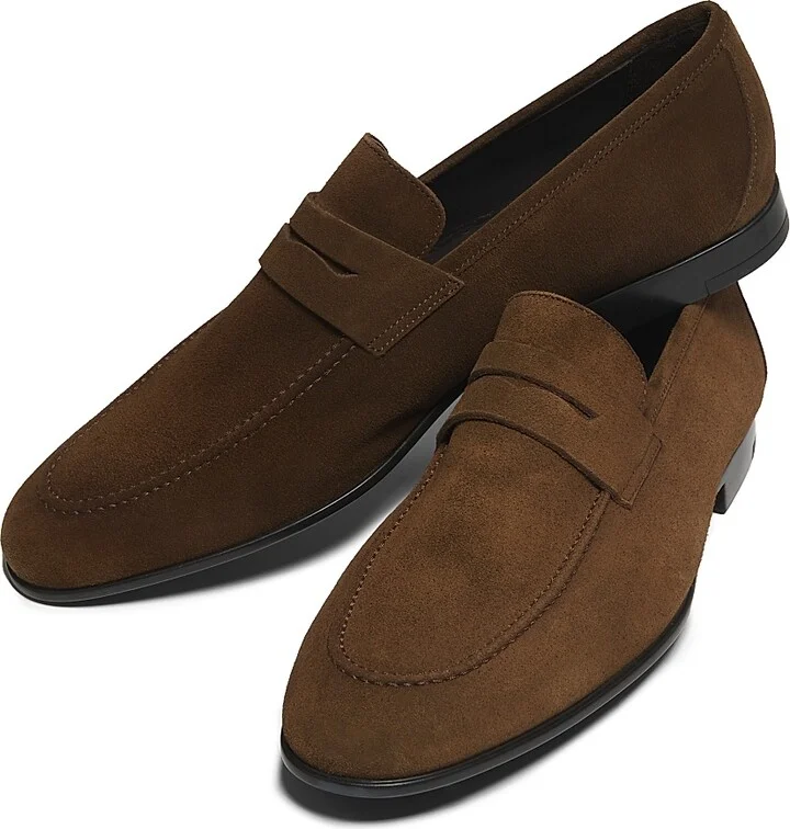 Men's Dunmore Suede Penny Loafers - Softynero - Size 7.5 - Image 9