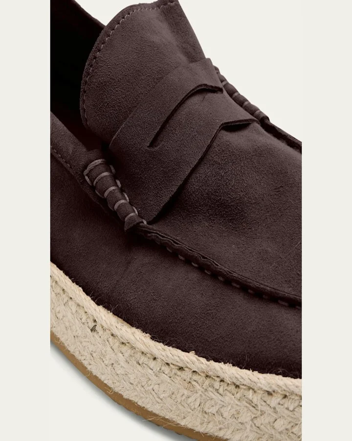 Men's Dylan Weatherproof Suede and Raffia Slip-On Sneakers - Image 9