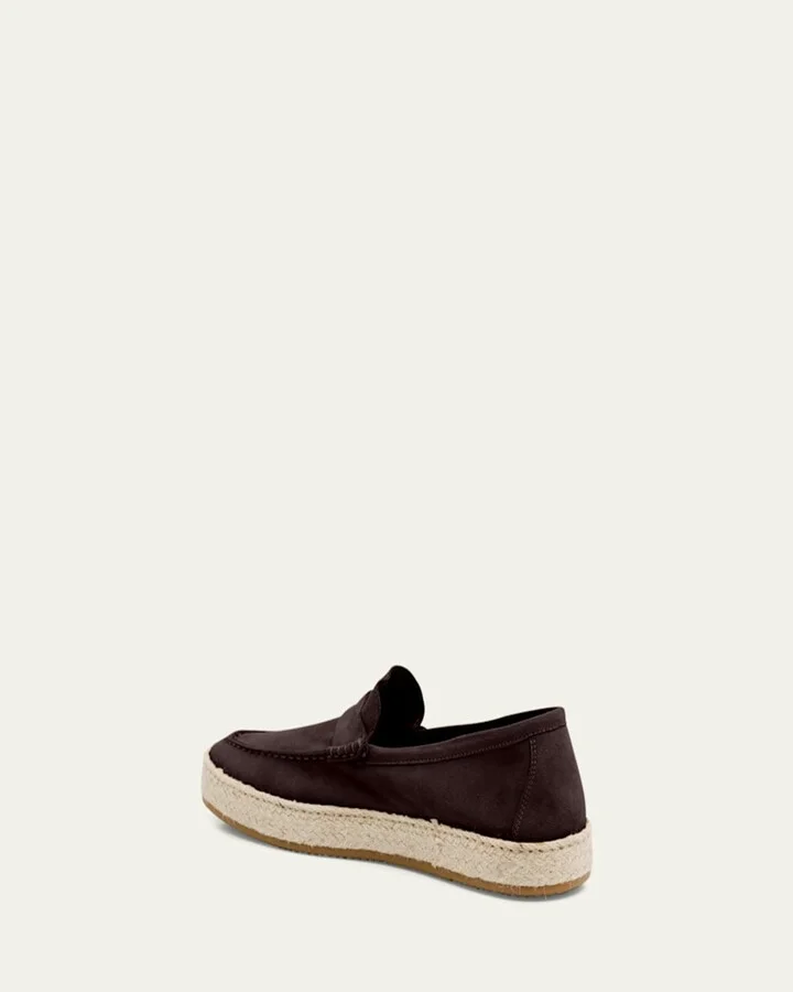 Men's Dylan Weatherproof Suede and Raffia Slip-On Sneakers - Image 10