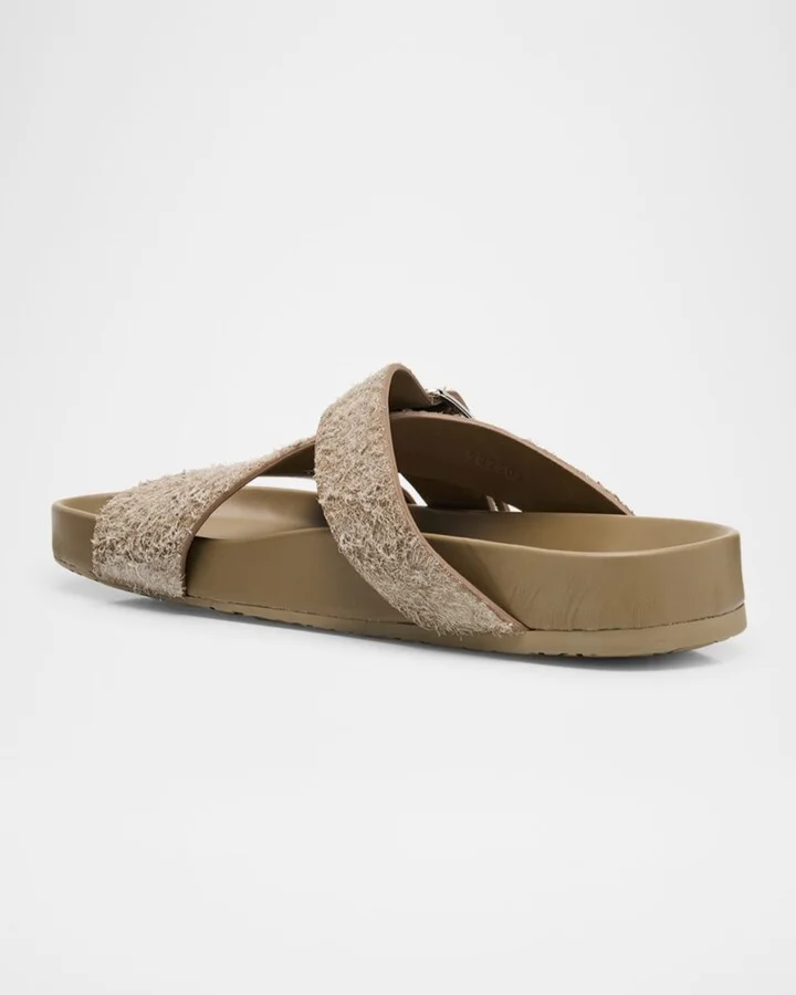Men's Ease Brushed Suede Buckle Slide Sandals - Image 9