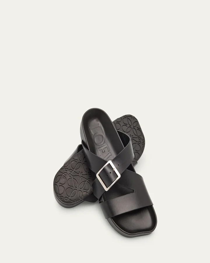 Men's Ease Calfskin Buckle Slide Sandals - Image 5
