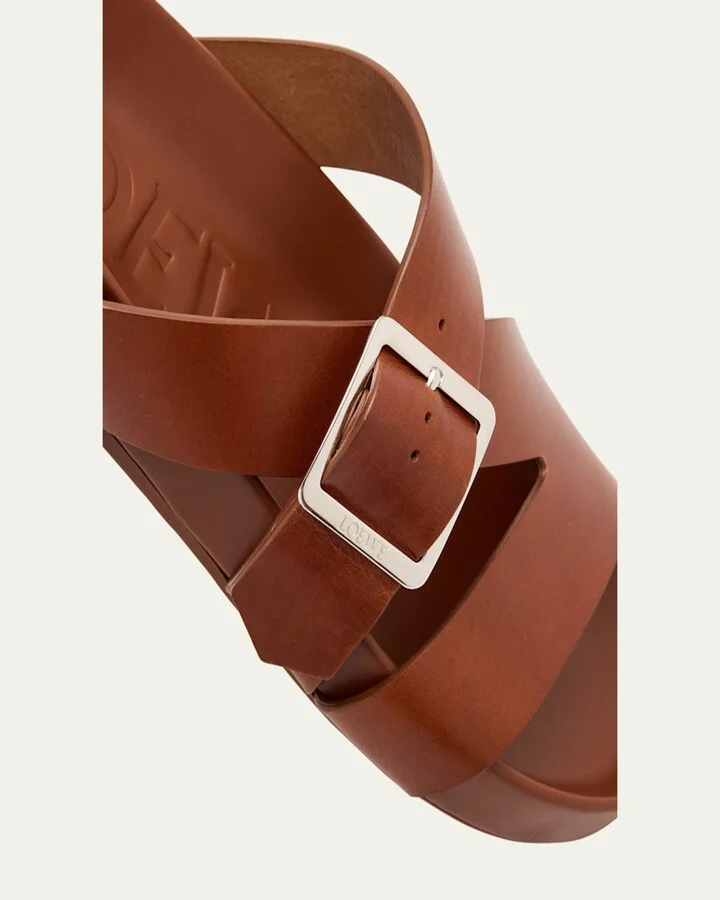 Men's Ease Calfskin Buckle Slide Sandals - Image 7