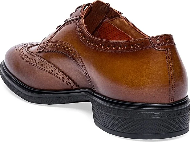 Men's Easy Brogue Dress Shoes - Light Brown - Size 7 - Image 3