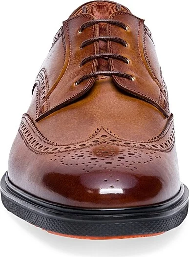 Men's Easy Brogue Dress Shoes - Light Brown - Size 7 - Image 5