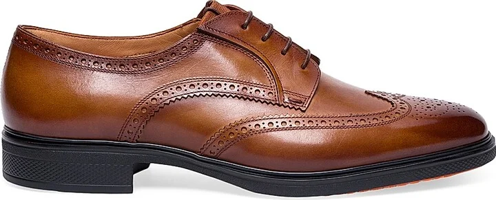 Men's Easy Brogue Dress Shoes - Light Brown - Size 7