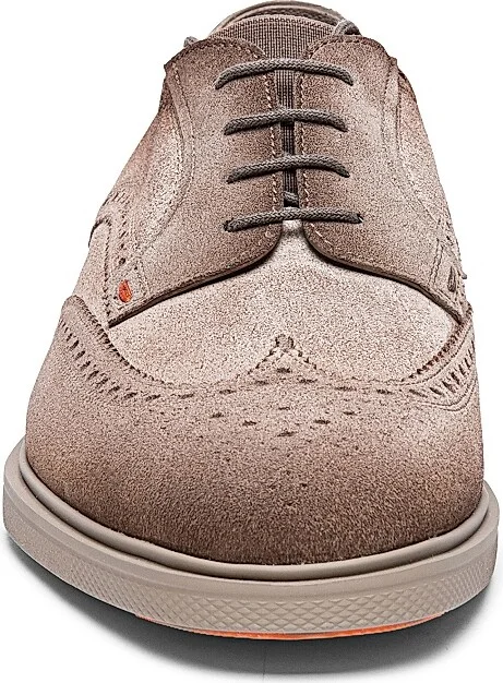 Men's Easy Brogue Suede Dress Shoes - Brown - Size 8 - Image 3