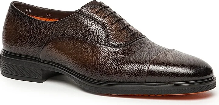Men's Easy Cap-Toe Leather Oxfords - Dark Brown - Size 9 - Image 2