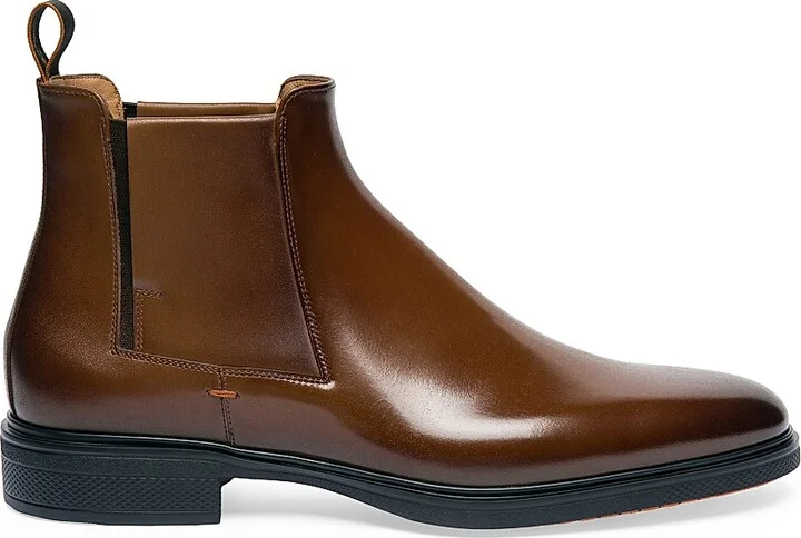 Men's Easy On Leather Chelsea Boots - Brown - Size 9