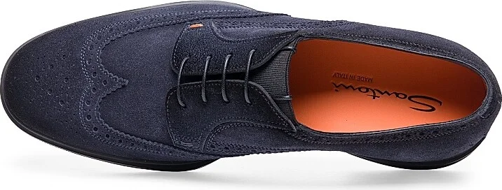 Men's Easy Suede Brogues - Blue - Size 8.5 - Image 3