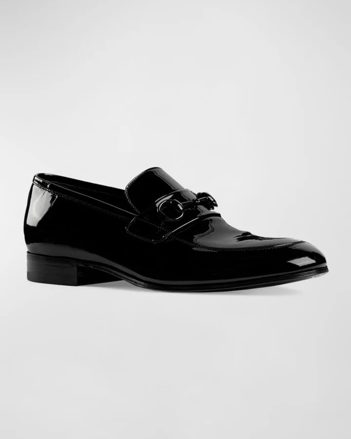 Men's Ed Patent Leather Bit Loafers - Image 4
