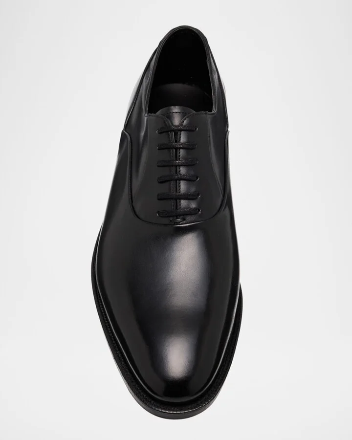 Men's Edgar Leather Oxford Derby Shoes with Shoe Tree - Image 3