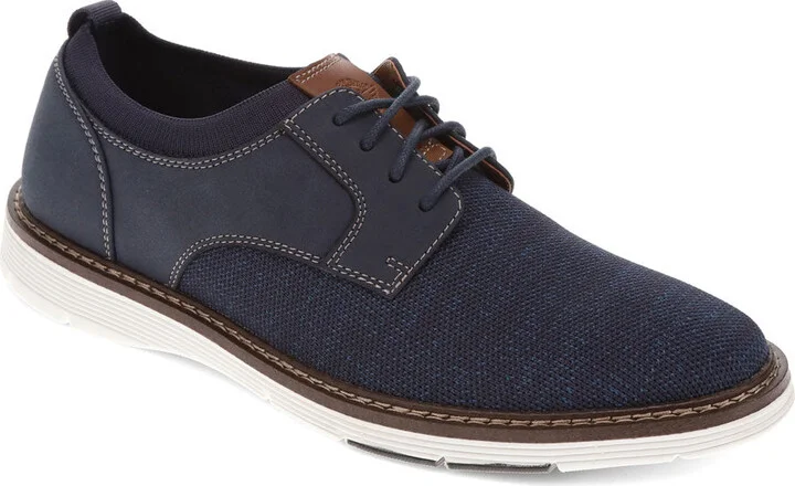 Mens Edgehill Knit and Synthetic Leather Dress Casual Lace Up Oxford Shoe