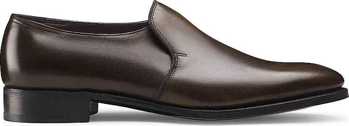 Men's Edward Leather Loafers - Dark Brown - Size 9