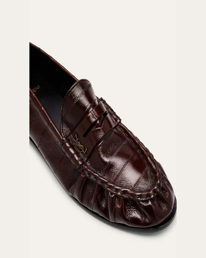 Men's Eel Leather Cassandre Penny Loafers - Image 2