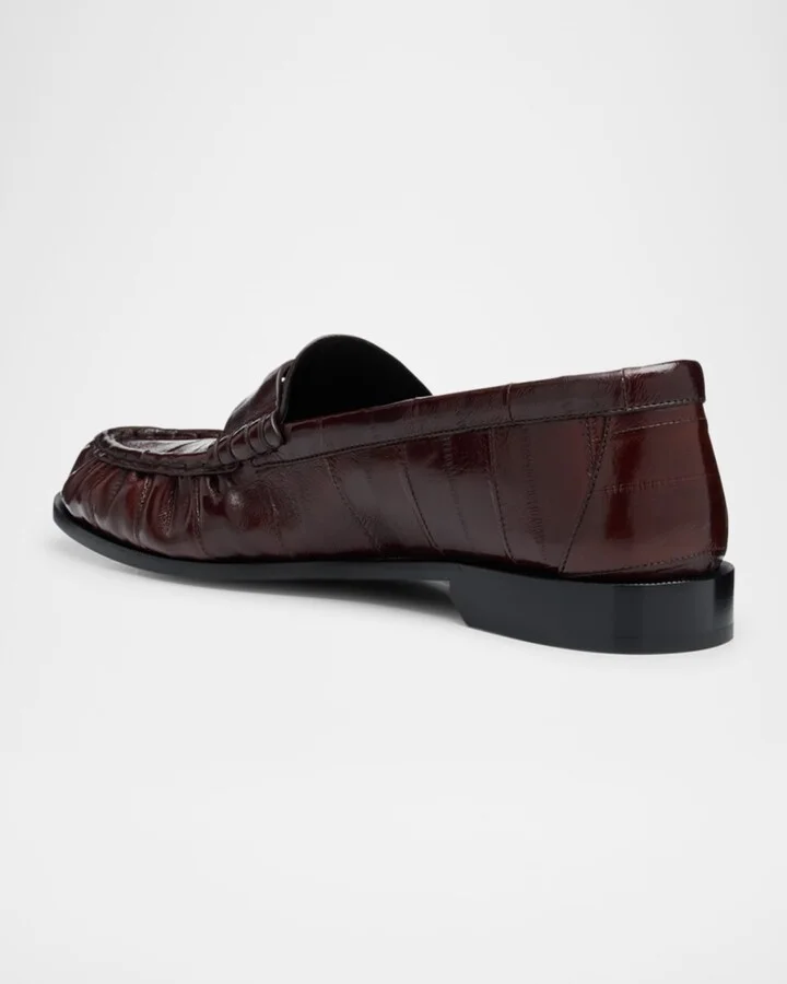 Men's Eel Leather Cassandre Penny Loafers - Image 3