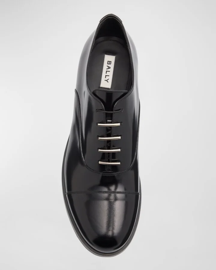 Men's Egli Brushed Leather Oxfords - Image 3