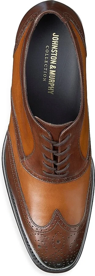 Men's Ellsworth Wingtip Leather Oxfords - Tan - Size 9 - Image 5