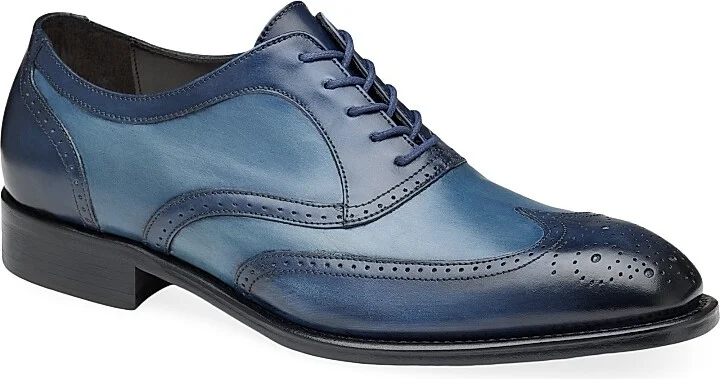 Men's Ellsworth Wingtip Leather Oxfords - Tan - Size 9 - Image 7