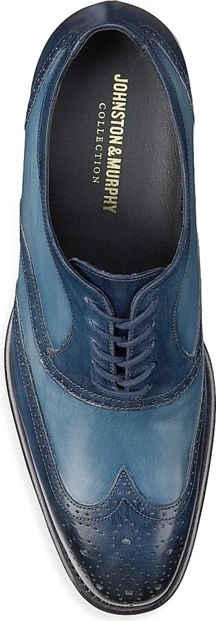 Men's Ellsworth Wingtip Leather Oxfords - Tan - Size 9 - Image 10